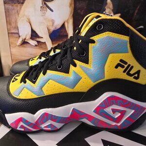 Fila Men's MB 1BM01742-042 Basketball Shoes Black / Lemon / Multi Size 11 US NEW
